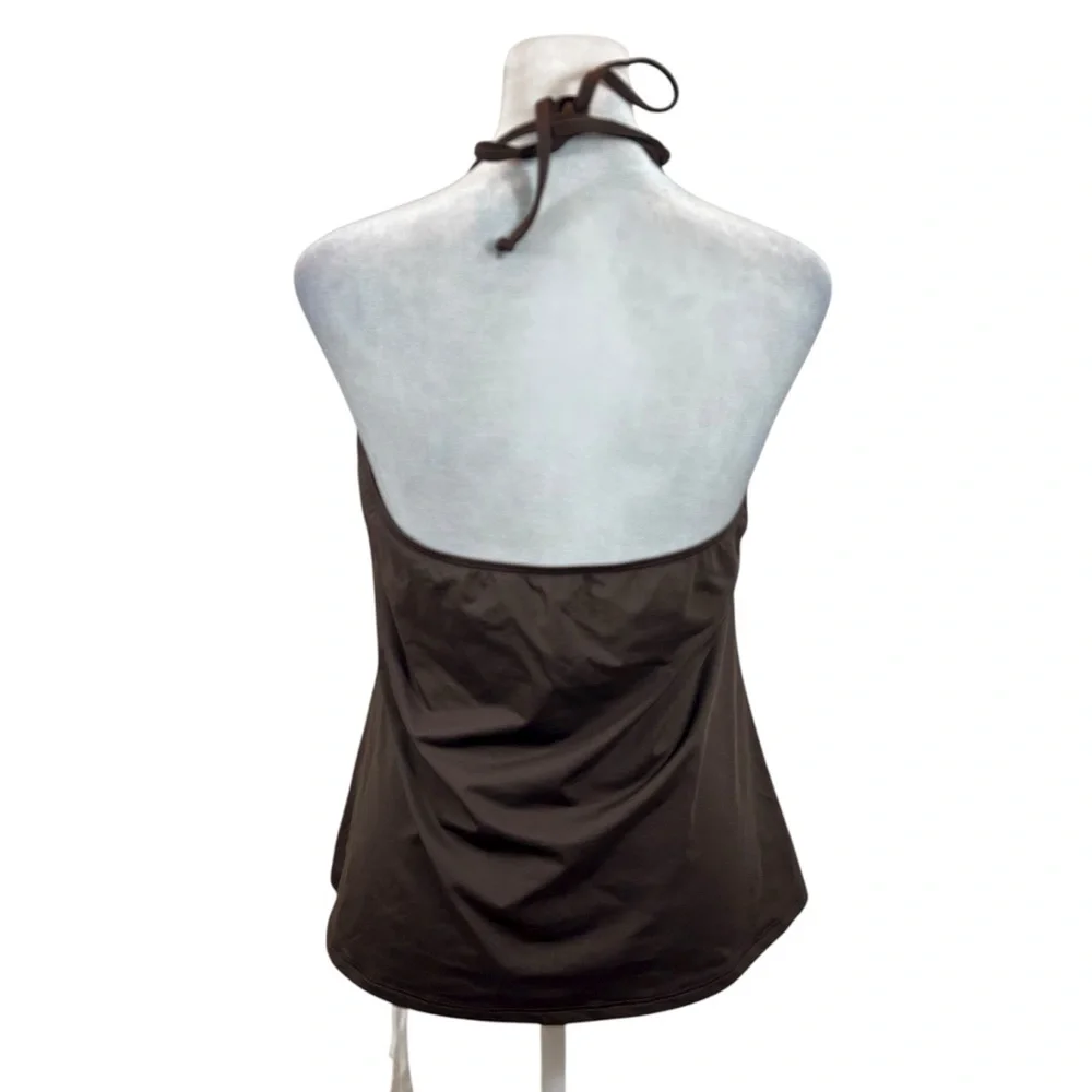 Brand new with Tags Talbots Brown Halter Style Underwire Swim Bikini Top Size 16